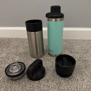 2 Yeti Rambler Bottles with Tops